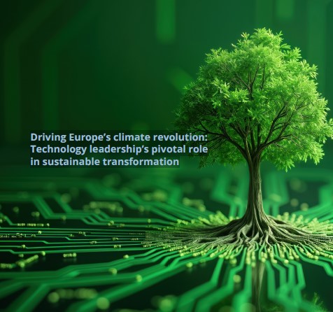 Front page of Driving Europe's climate revolution report, Dell Technologies | DXC Technology