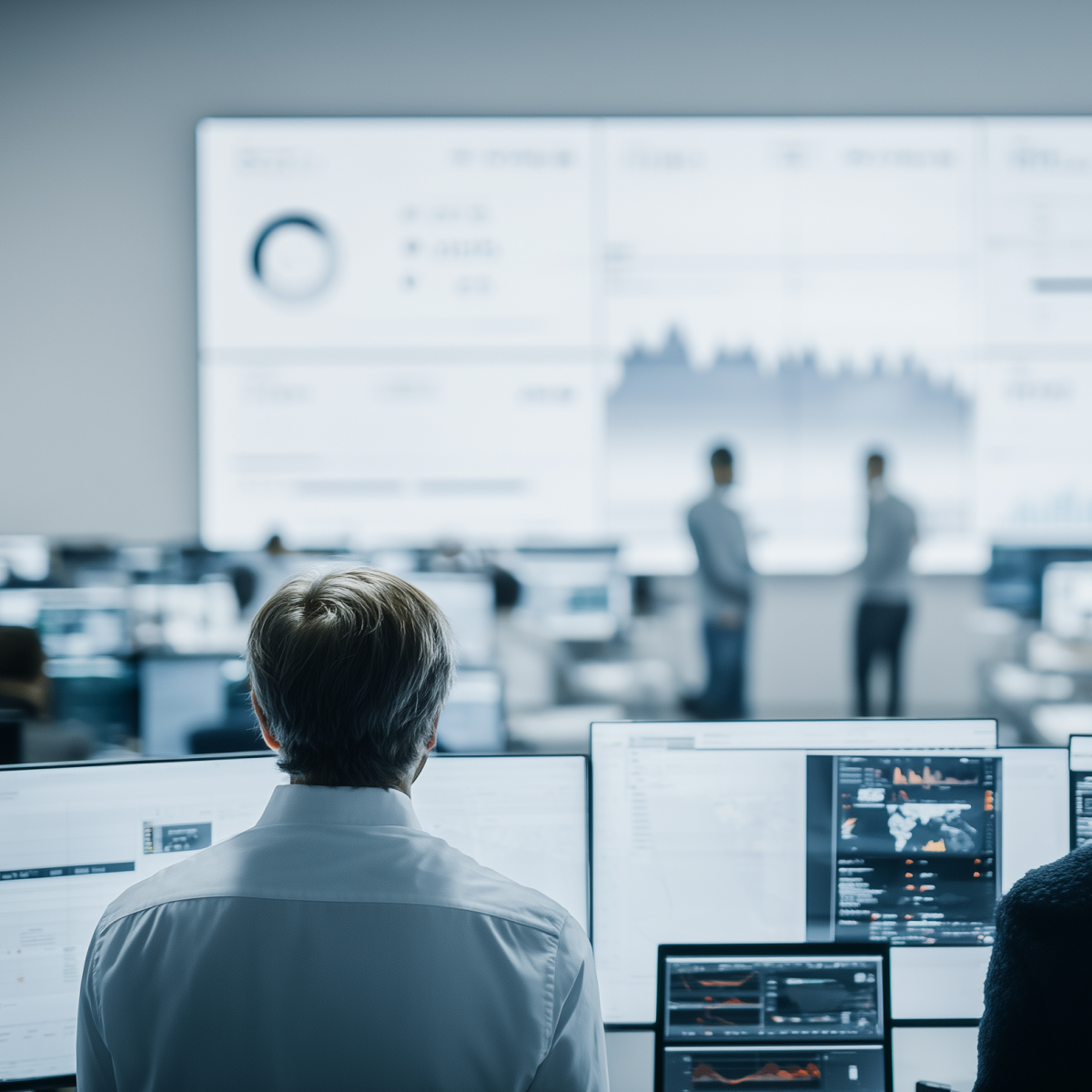 Person displaying complex code and digital security measures, Security, Financial Services | DXC Technology