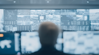 Professional analyzing data on laptop, representing a government AI sovereign cybersecurity solution | DXC Technology