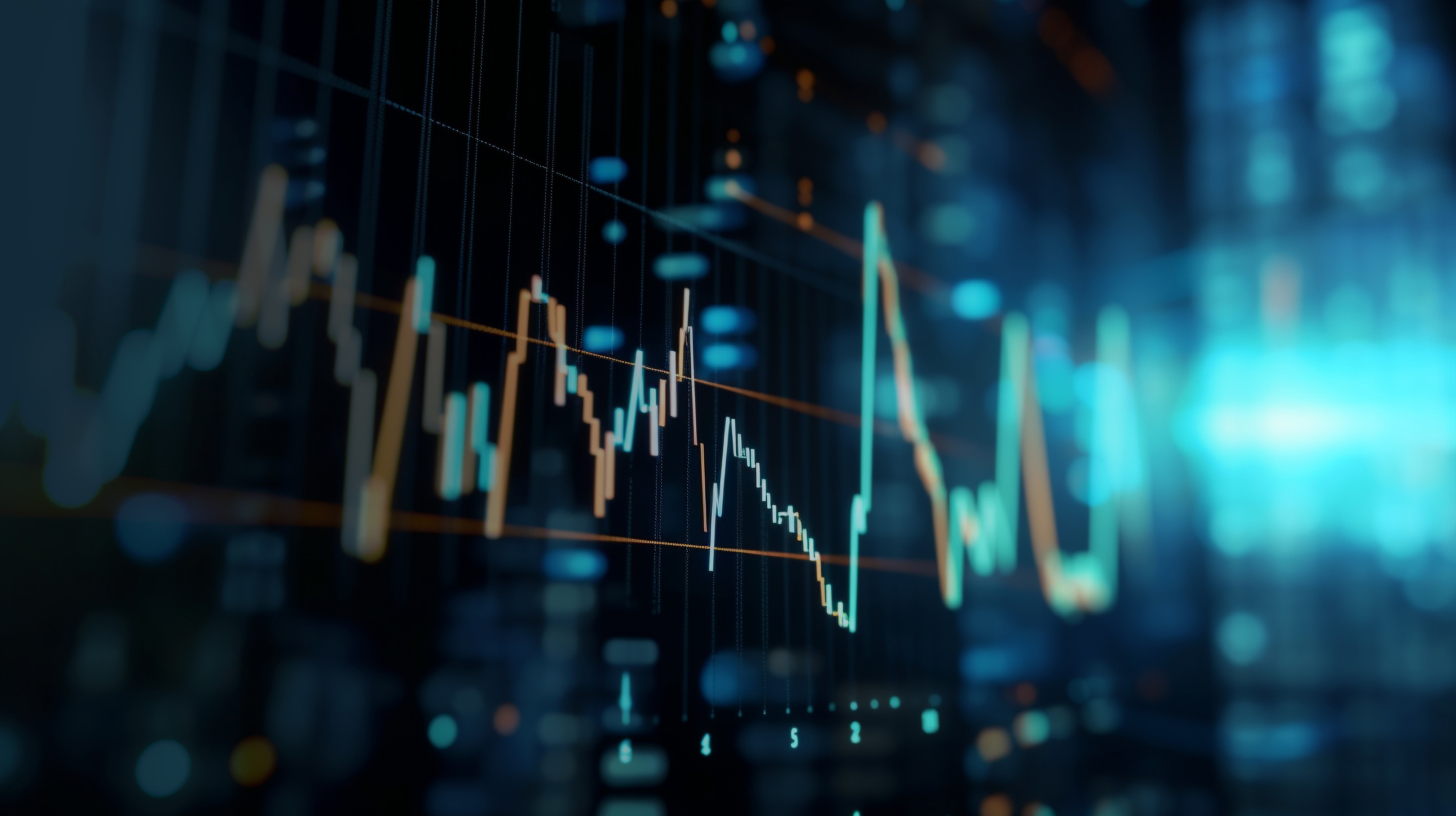 Digital display of stock market, Financial Services | DXC Technology