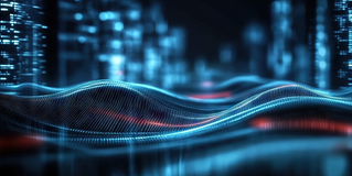 illustration of digital waves, Private AI for the Enterprise | DXC Technology