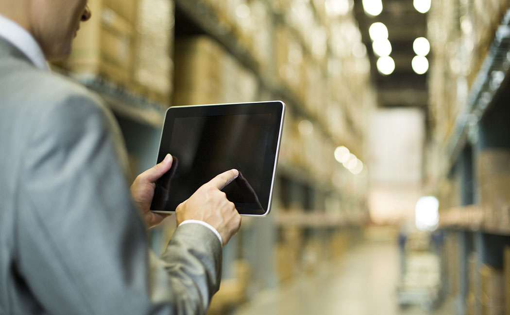 Businessman and digital tablet