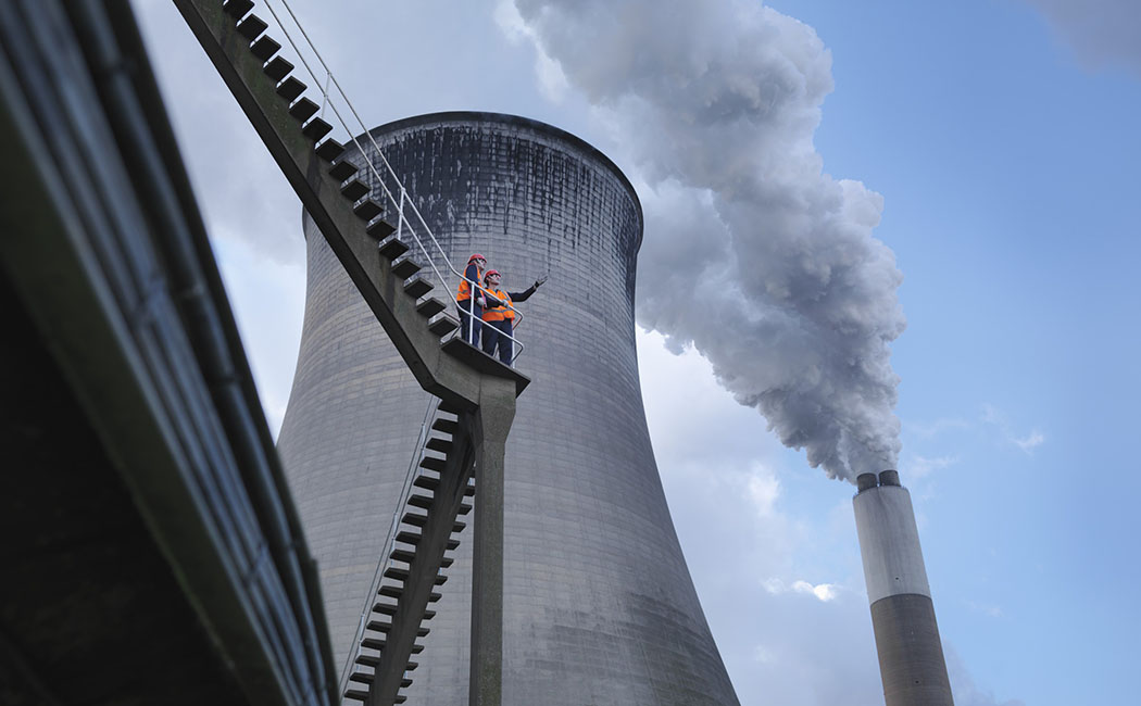 Workers At Coal Fired Power Station --- Image by © Monty Rakusen/cultura/Corbis
