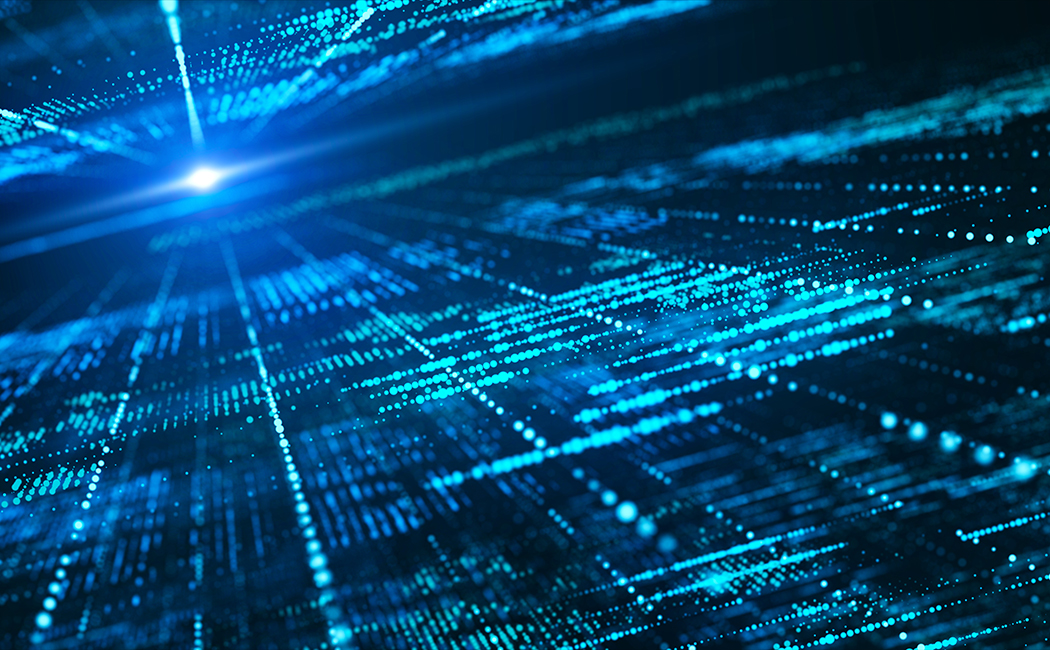 Abstract digital matrix background, Cloud & Infrastructure, DXC Technology