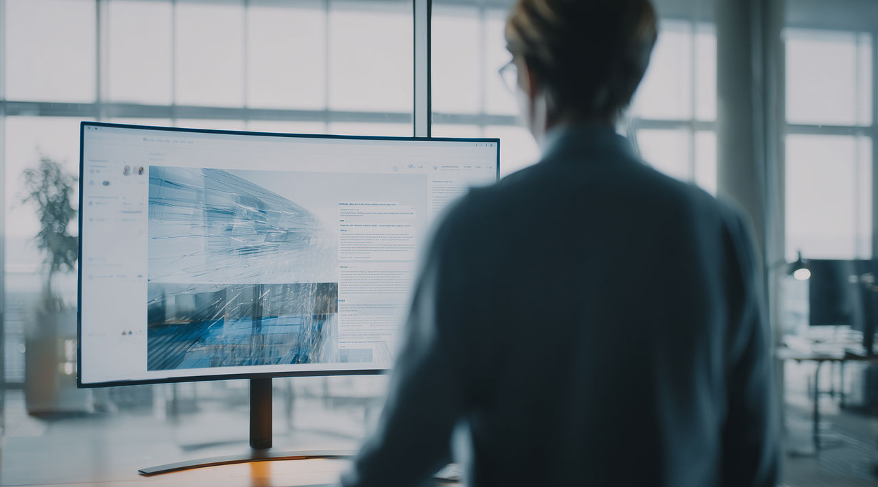 person in front of computer managing infrastructure, Intelligent Operations | DXC Technology