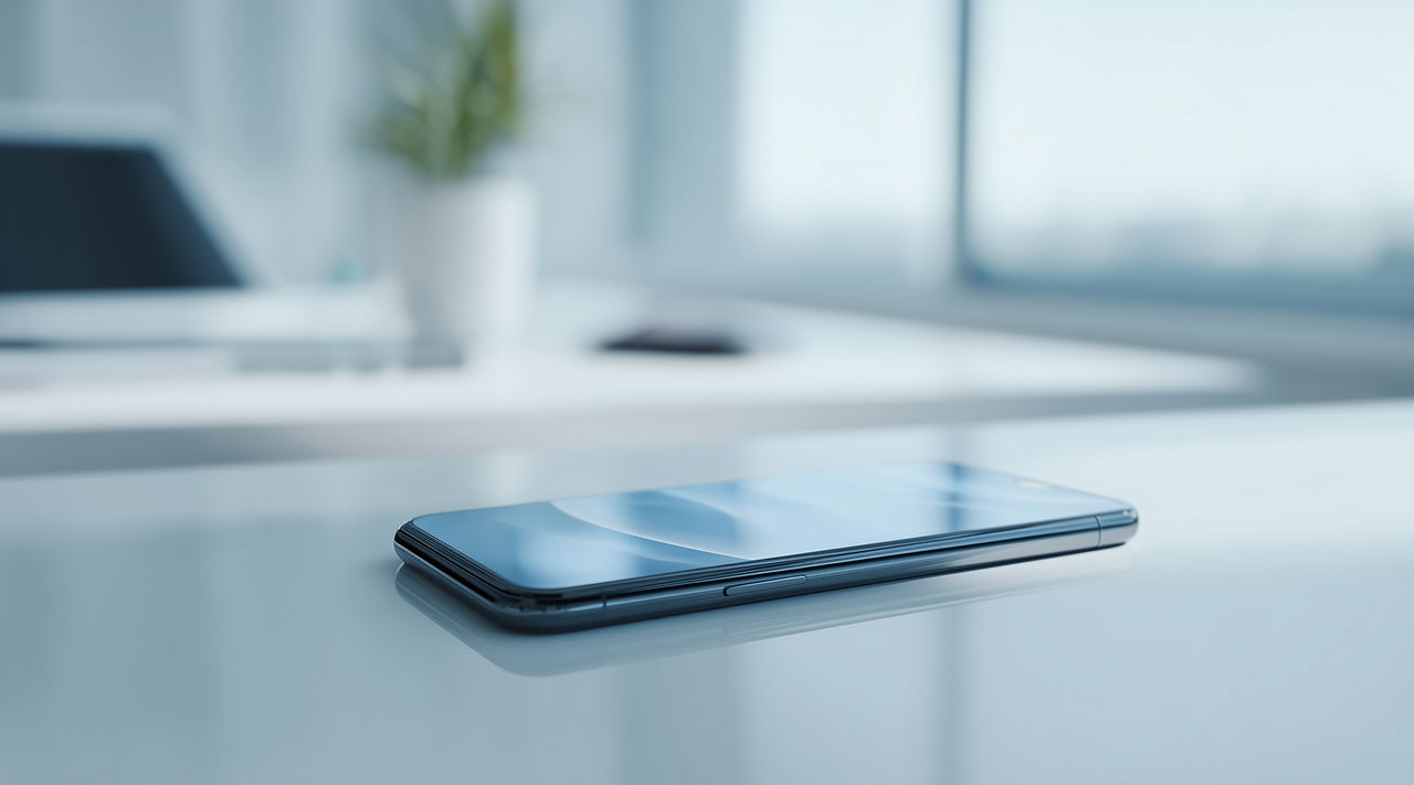 mobile phone resting on a table top, Modern Device Management | DXC Technology