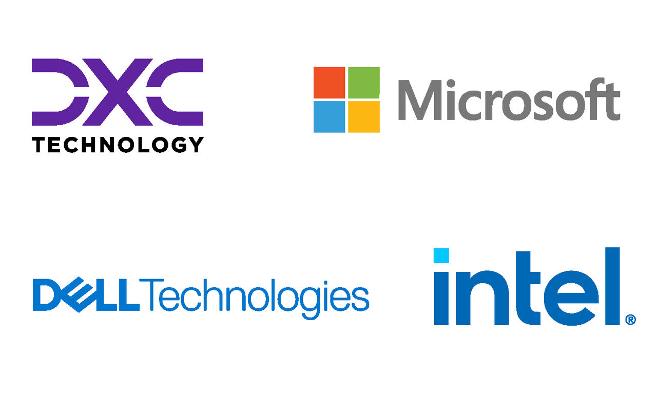 DXC and Microsoft Logos