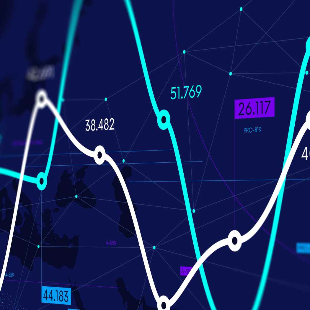 Data visualization of digital analytics, financial schedule, AWS | DXC Technology